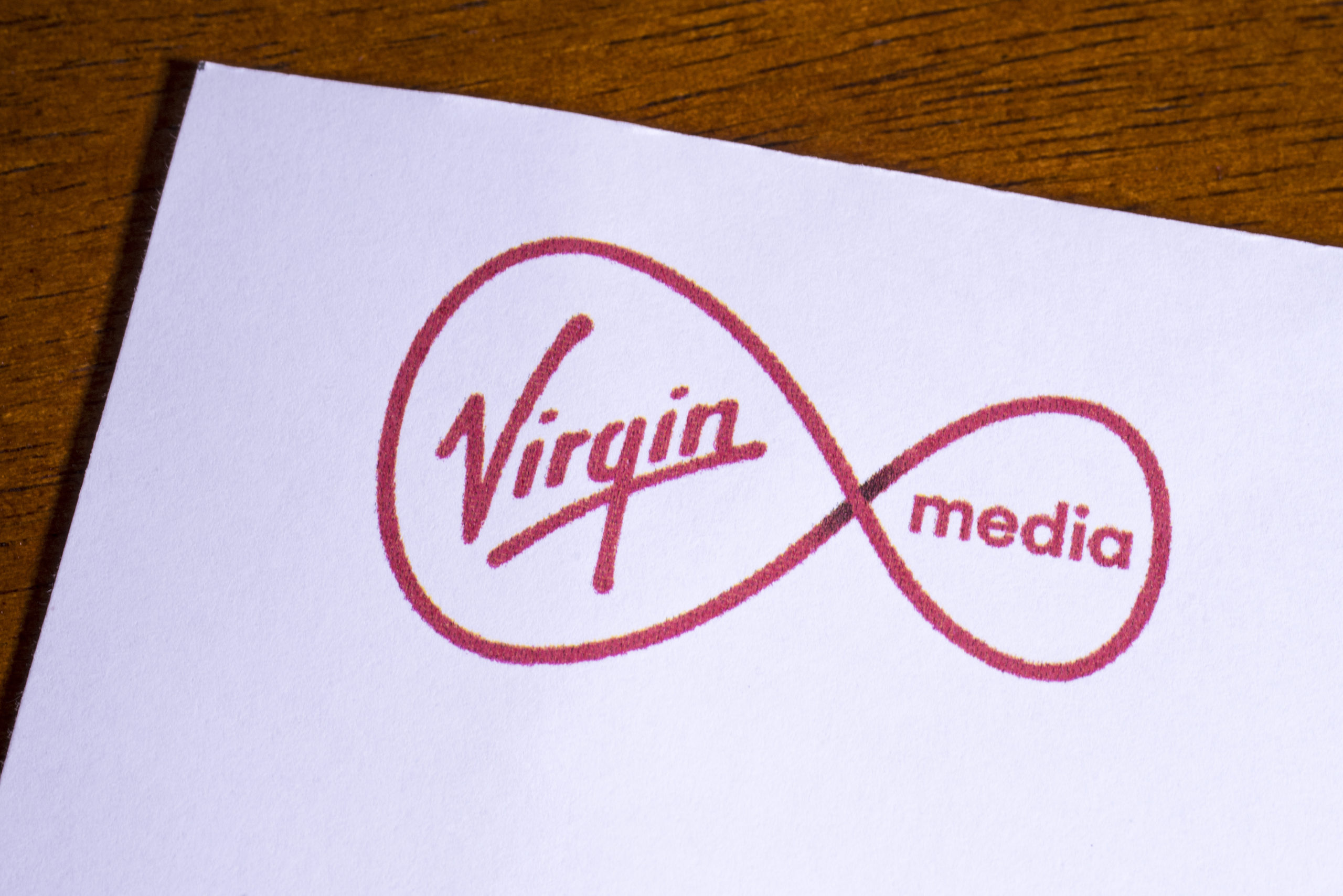 White paper with Virgin Media logo